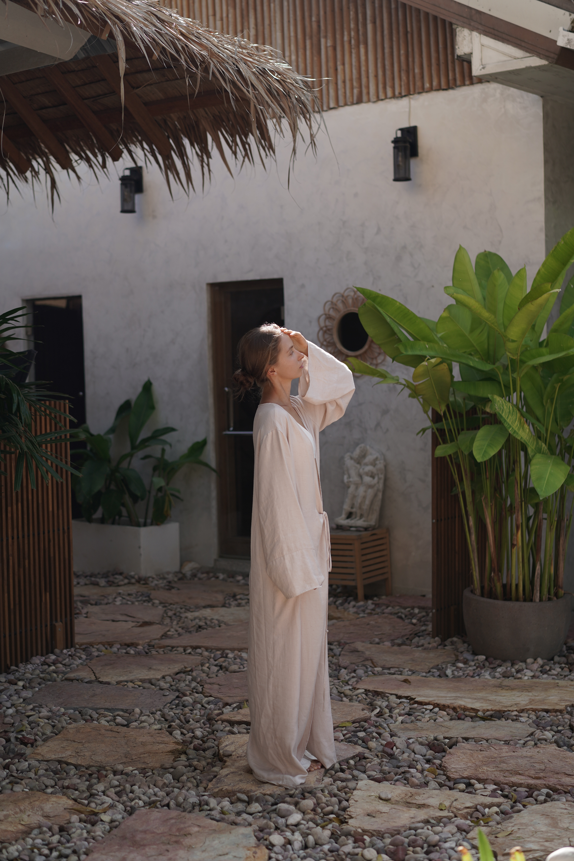 Maji Recovery Oasis courtyard and tropical garden